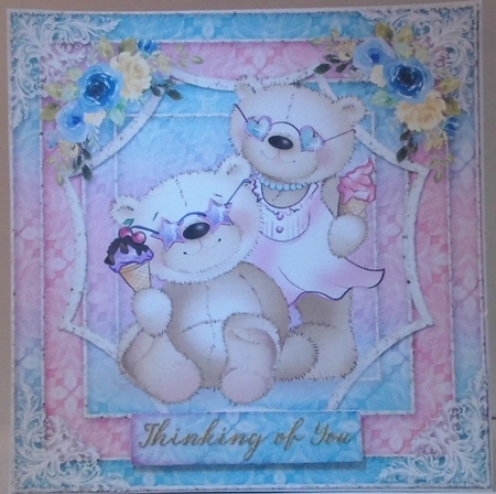 ladies multi purpose card Happy Birthday thank you by Hazel Underwood