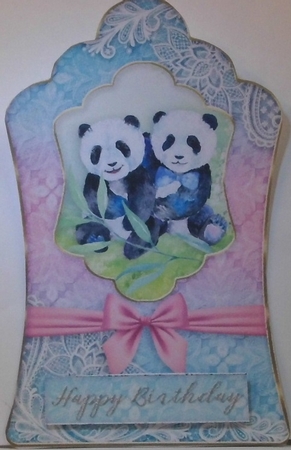 ladies multi purpose tag card Happy Birthday thank you by Hazel Underwood