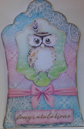 ladies multi purpose tag card Happy Birthday thank you by Hazel Underwood