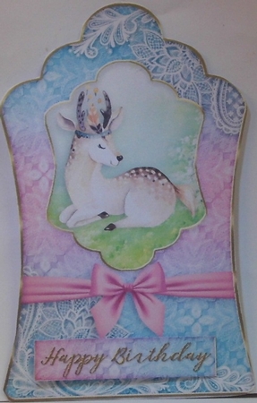 ladies multi purpose tag card Happy Birthday thank you by Hazel Underwood