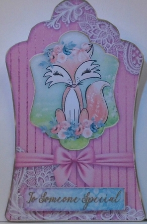 ladies multi purpose tag card Happy Birthday thank you by Hazel Underwood