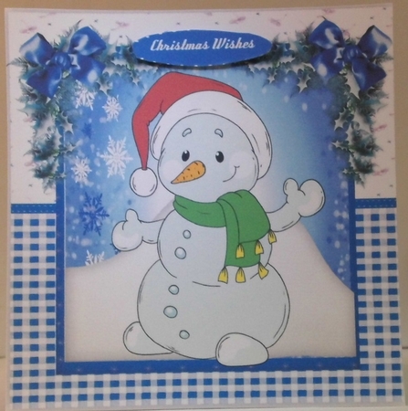   Snowman  in His Scarf by Hazel Underwood
