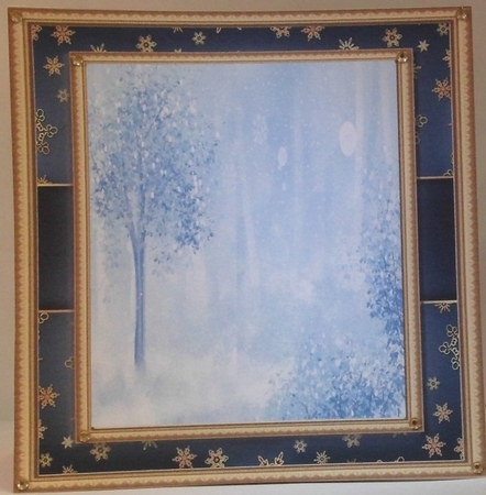Beautiful navy and gold blank insert 8x8  by Hazel Underwood
