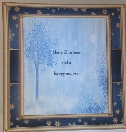 Beautiful navy and gold insert 8x8  by Hazel Underwood