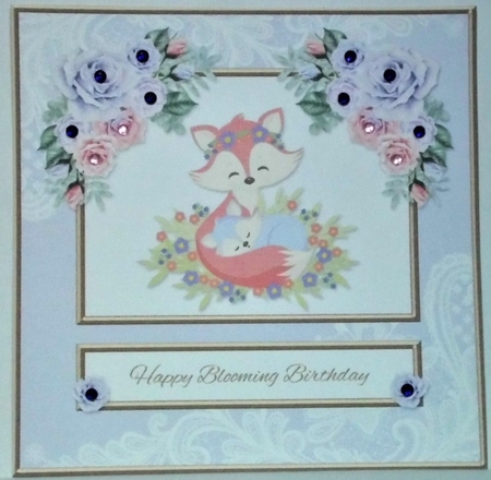 Happy Blooming Birthday - Cute Fox Topper by Hazel Underwood