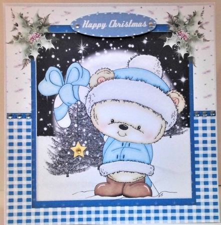 Blue Candy Star  Ted  by Hazel Underwood