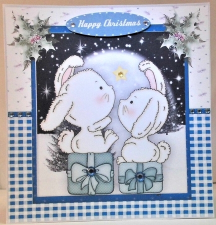 Bunnies Special Star, Blue by Hazel Underwood