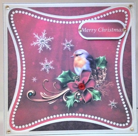 Christmas Robin - Curved Frame Card Mini Kit by Hazel Underwood
