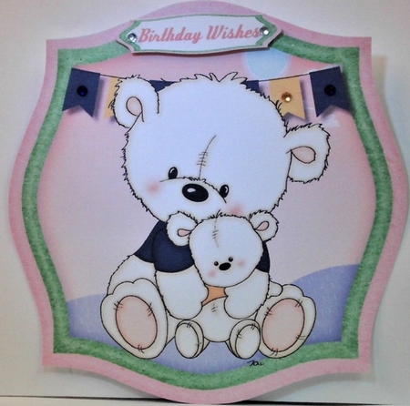 Birtie Bear ,Blue by Hazel Underwood