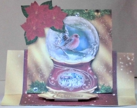 Snow Globe Easel Card by Hazel Underwood