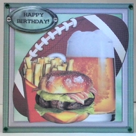 Favorite Things 6 x 6 American Football Card Topper by Hazel Underwood
