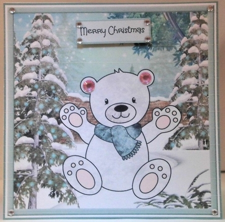 Polar bear in the garden by Hazel Underwood