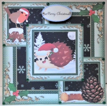 All about the hedgehog and robin card front by Hazel Underwood