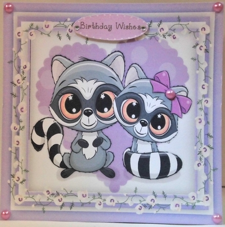 Sweet Raccoons in Love  by Hazel Underwood