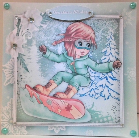 Christmas Skate Boarder by Hazel Underwood