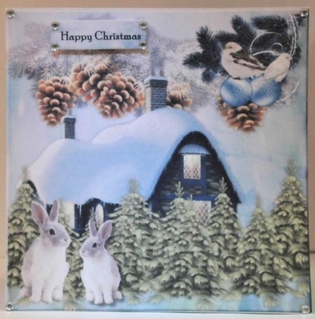 Quick Card  Christmas Snowy House by Hazel Underwood