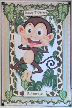 Fun in the Jungle Decoupage Topper  by Hazel Underwood