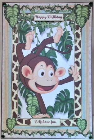 Fun in the Jungle Decoupage Topper 1 by Hazel Underwood