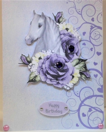Step By Step Arabian Horse & Roses 1 by Hazel Underwood