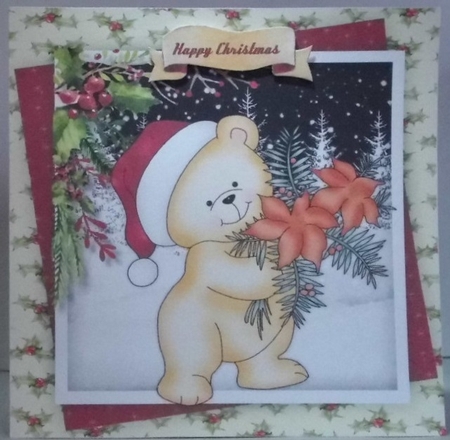 Little Poinsettia Bear  by Hazel Underwood