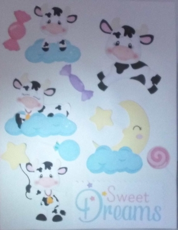 Sweet Dreams Cows Digital Clip Art Set by Hazel Underwood