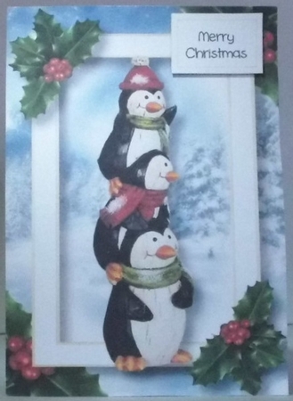 Stack Of Penguins A5 by Hazel Underwood