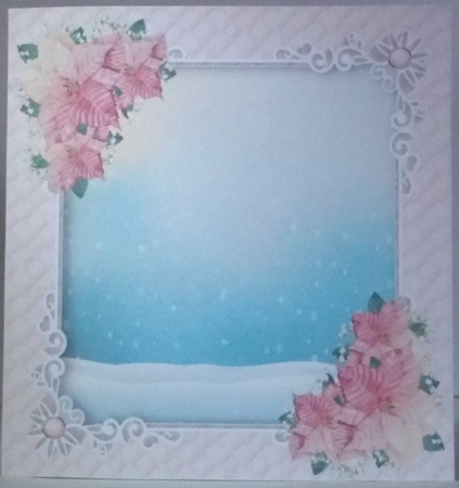 Gorgeous Pink Christmas Insert 8x8 by Hazel Underwood