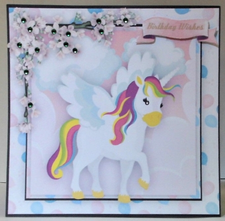 Beautiful Unicorn and Blossom  by Hazel Underwood