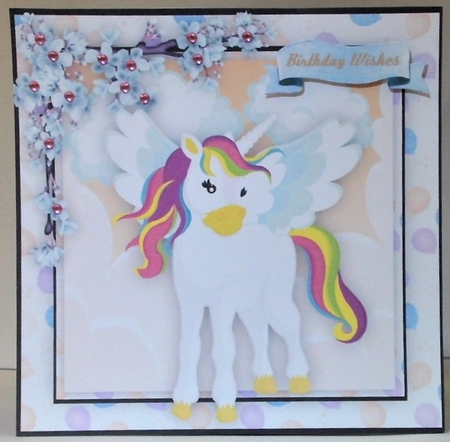 Beautiful Unicorn and Blossom  by Hazel Underwood