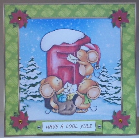 Cute little mice mailing letters to Santa by Hazel Underwood