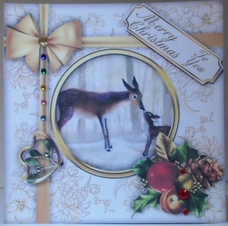 Foiled Parcel White - Deer by Hazel Underwood