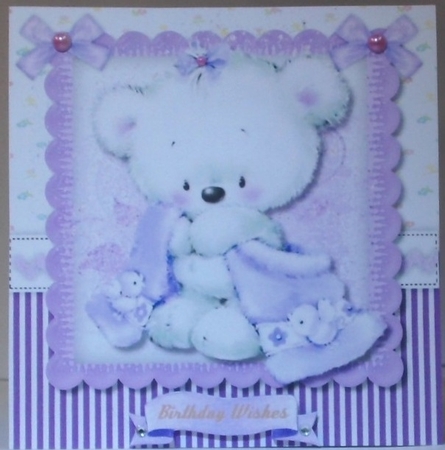 Gorgeous Little Lilac Bear by Hazel Underwood