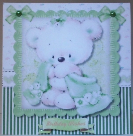 Gorgeous Little Green Bear by Hazel Underwood