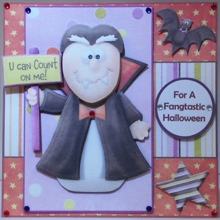 You Can Count On Me 7.5 Inch Vampire Card Front Kit by Hazel Underwood
