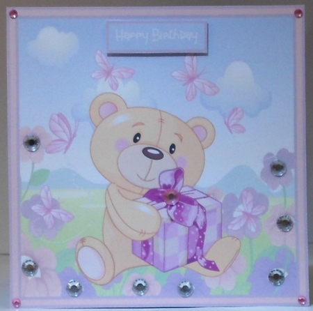 Birthday bear by Hazel Underwood