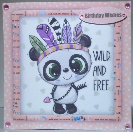 Wild and Free  Panda Pink  by Hazel Underwood