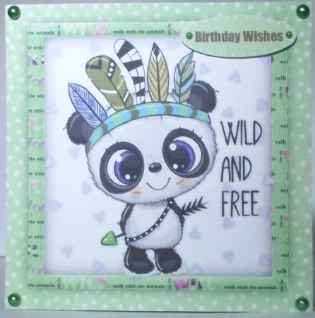 Wild and Free  Panda Green  by Hazel Underwood