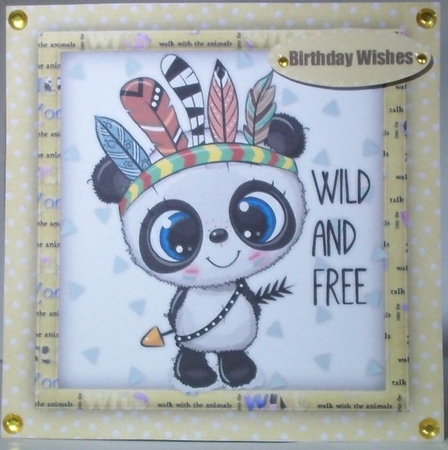 Wild and Free  Panda Buff by Hazel Underwood