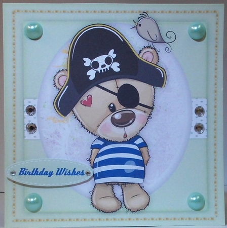 8x8  Little Pirate Bear by Hazel Underwood