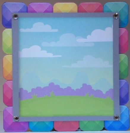  Rainbow Block Frame Insert Blank 8x8 by Hazel Underwood