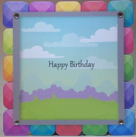  Rainbow Block Frame Insert  8x8 by Hazel Underwood