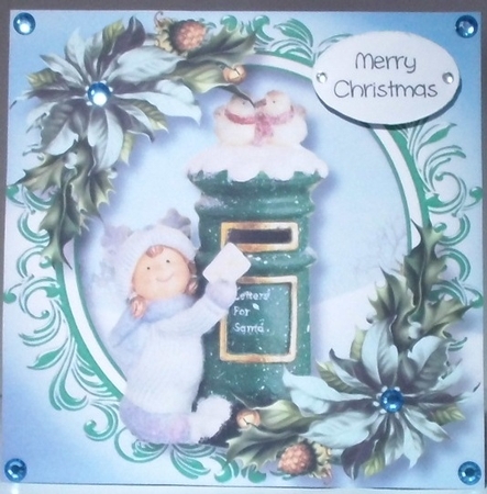 Letters For Santa - Teal 8x8 by Hazel Underwood