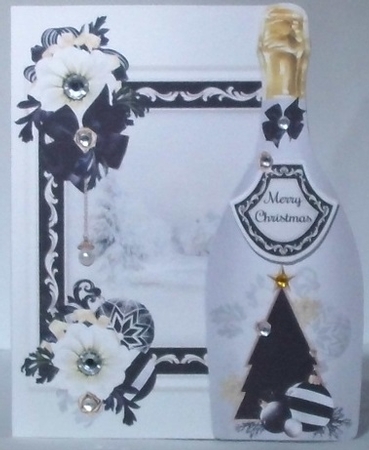 Black & White Christmas - Bottle Shaped Mini Page Kit by Hazel Underwood