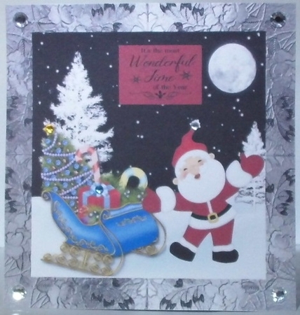 Santas Sleigh (7x7 aprox ) 4 by Hazel Underwood