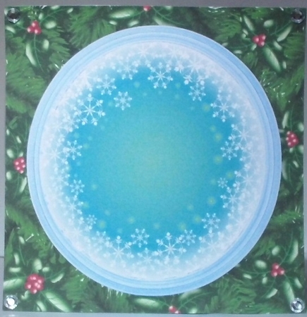 Beautiful Holly Background Insert Blank 8x8 by Hazel Underwood