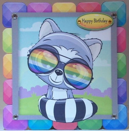 17 Rainbow Block Animal Bumper Kit Children 8x8 by Hazel Underwood