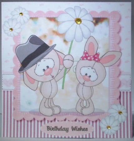Cool Daisy Rabbits by Hazel Underwood