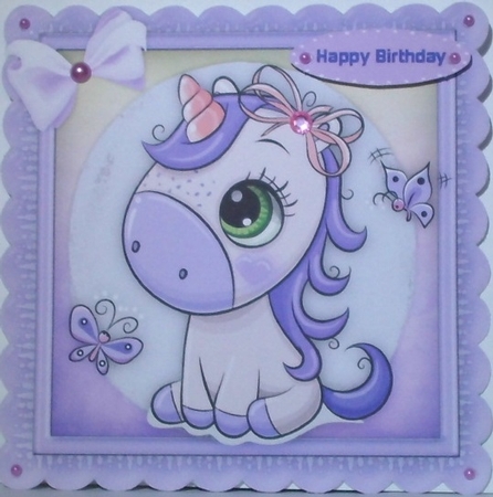 Beautiful Lilac  Fantasy Unicorn  by Hazel Underwood