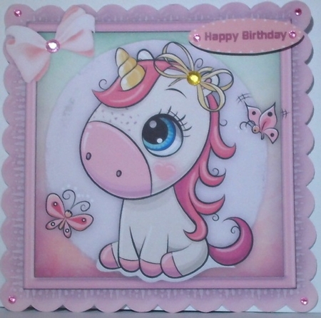 Beautiful Pink   Fantasy Unicorn  by Hazel Underwood
