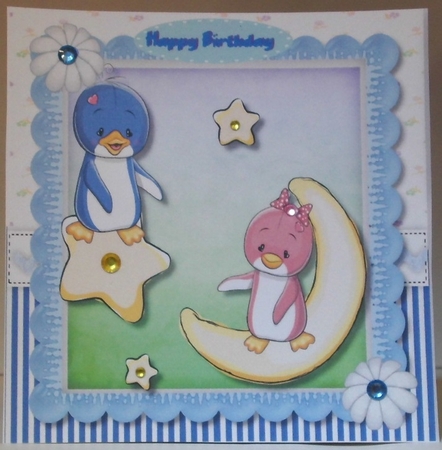 Penguins Love You  To The Moon and Back  by Hazel Underwood
